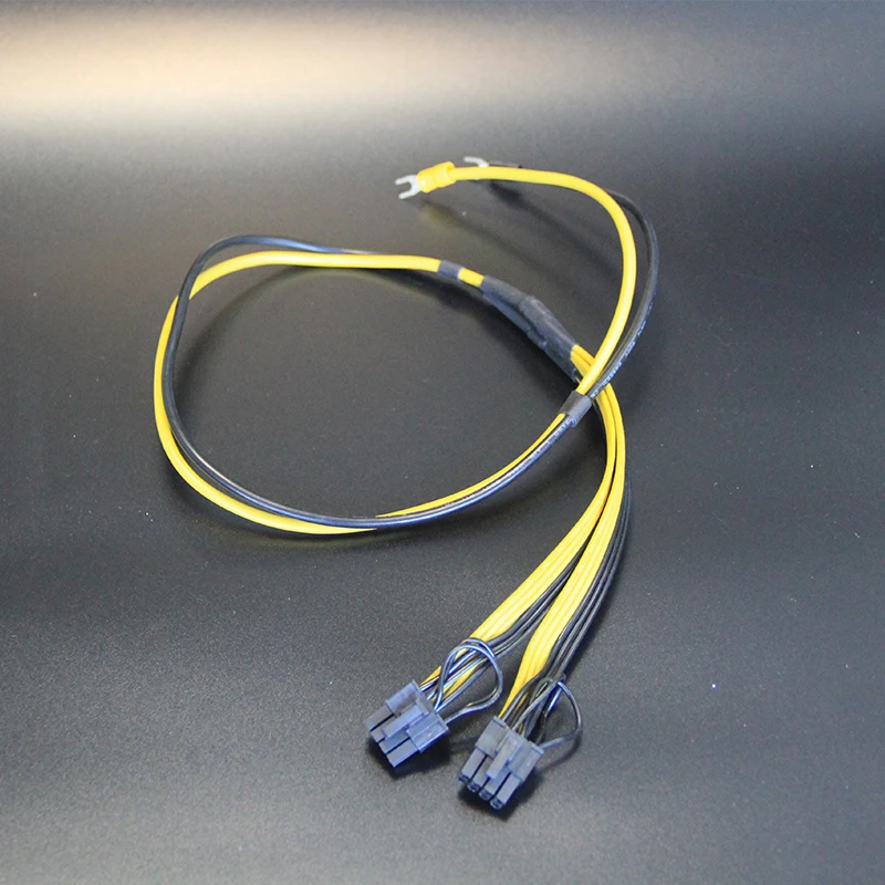 8-poliges (6 2-poliges) Grafikkarten kabel zu U-förmigem kalt gepresstem Anschluss kabel Server Strom umwandlung Grafikkarten kabel 2 x8pin 3x8