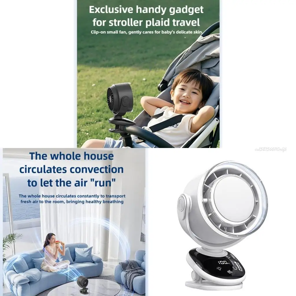 

27RB 180 градусов регулируемый настольный компьютер Циркуляционный вентилятор Перезаряжаемый стол вентилятор вентилятор Офис