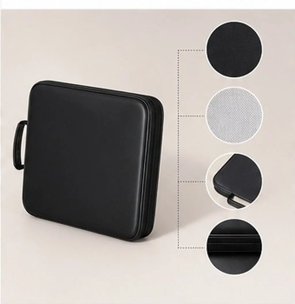 Cd Organizer Portable Storage Case 160 Capacity Disc Holder Hard PP Shell Shockproof Cd Dvd Booklet Binder Wallet