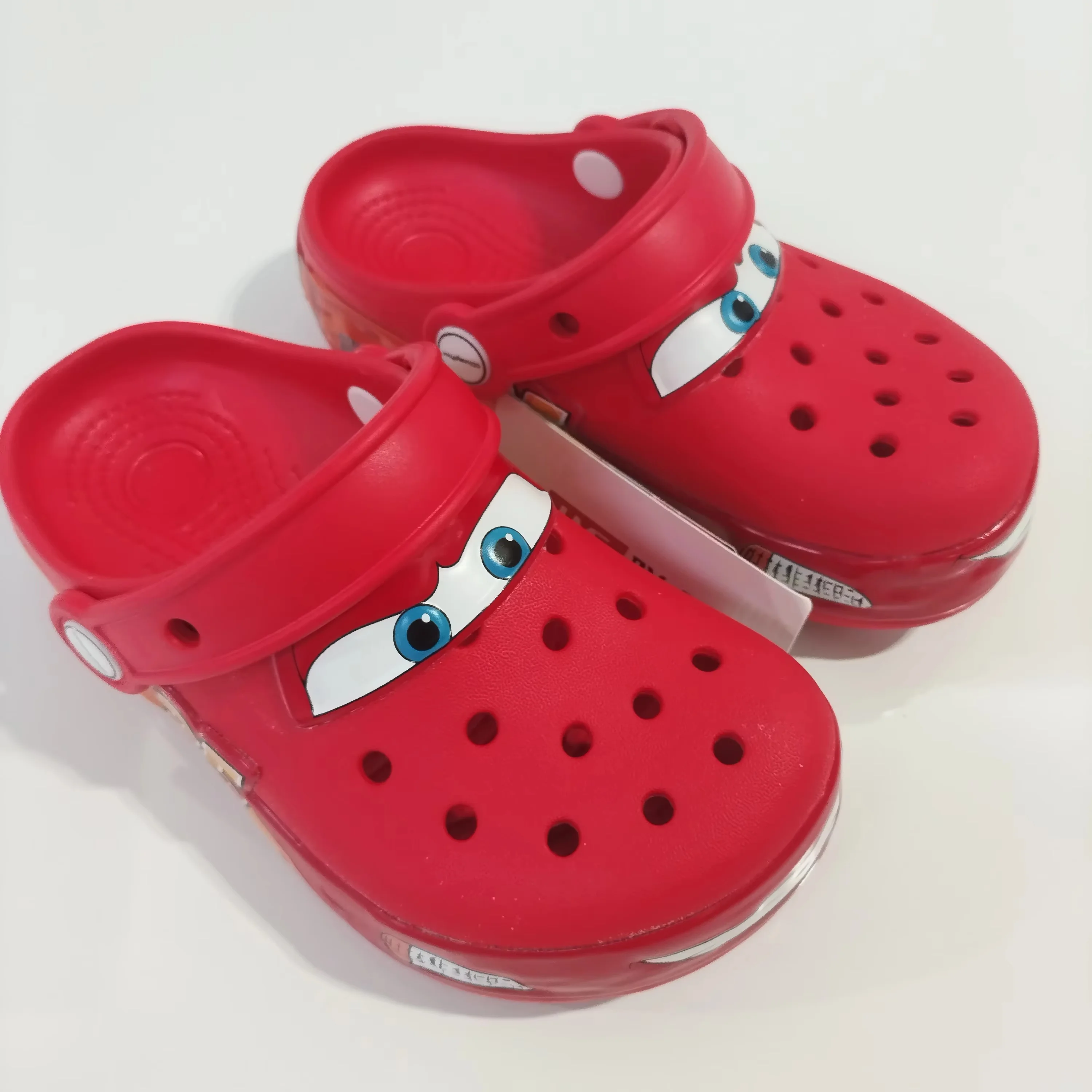 

Disney Pixar Lightninged Mcqueens Cartoon Solid Waterproof Slippers Fit Children Outdoor Sandals Breathable EVA Shoes Xmas Gift