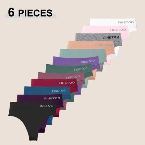 6PCS 여성 섹시한 팬티 g-문자열 탄성 끈 편지 중반 상승 속옷 여성 통기성 속옷 숙녀 섹시한 란제리