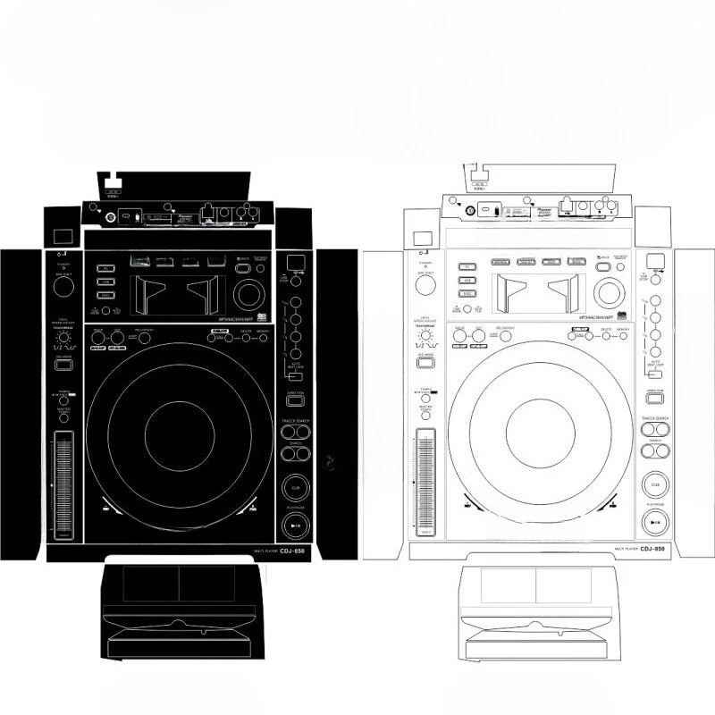 

Защитная наклейка для микшера Pioneer CDJ850 DJ Player, полная панель