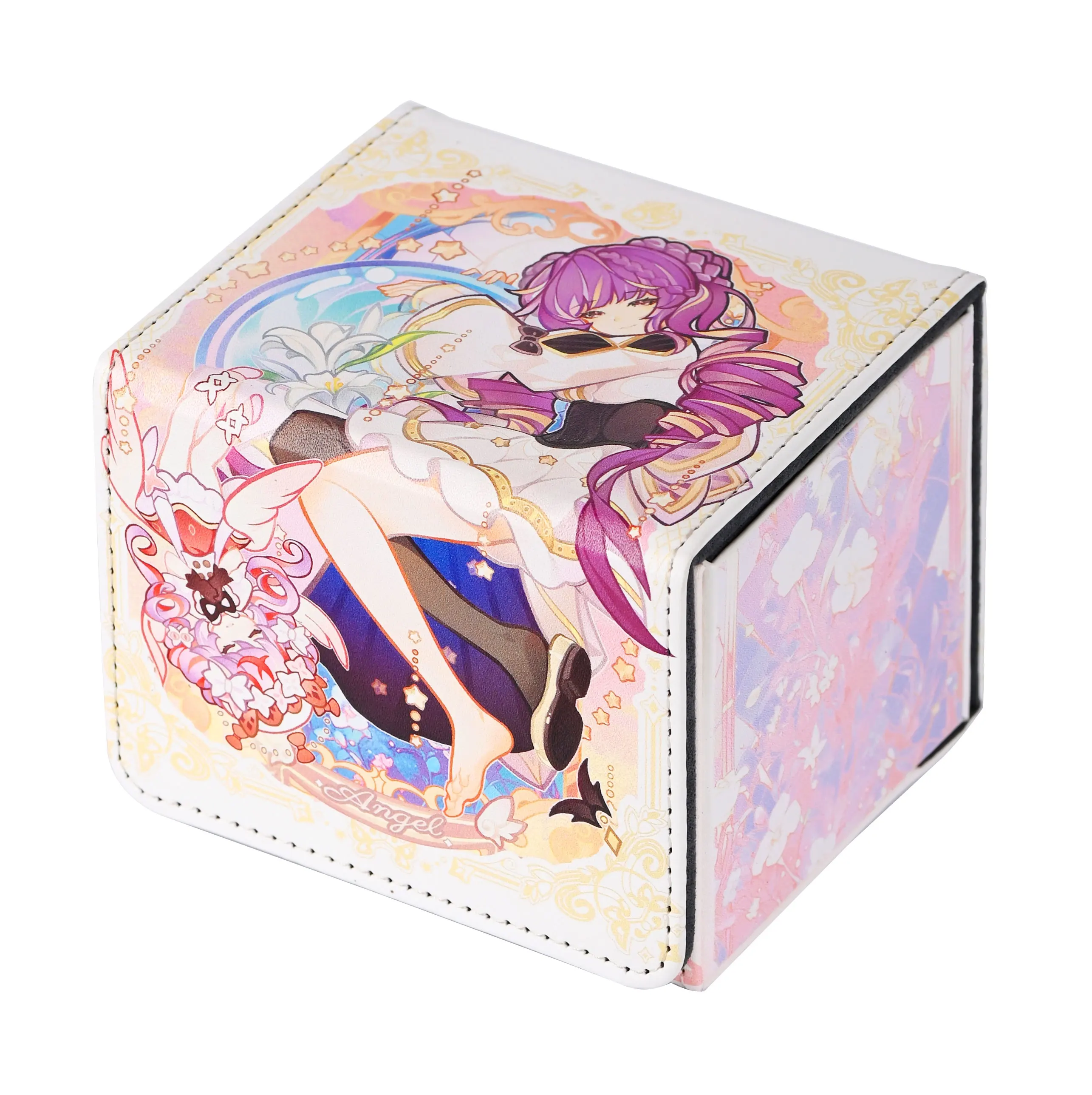 100+ PU Anime Cards Storage Box Deck Board Game TCG Cards Box Protector Bag for MGT/Pkm/Yu-gi-oh/Trading Card Collecting Game