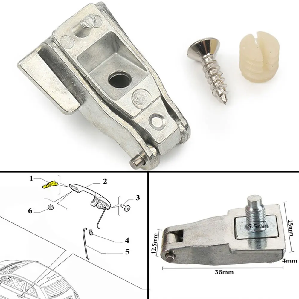 Car Front Left Right Outer Door Handle Hinge Repair Tool Kit For Fiat 500 2007 2008 2009 2010 2011 2012 2013 2014 Accessories