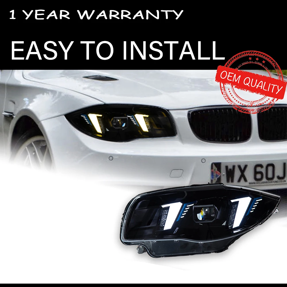 

AKD Car 2CPS Model for BMW 1 Series E87 2004-2011 Head lamps LED Headlight LED Dual Projector Facelift