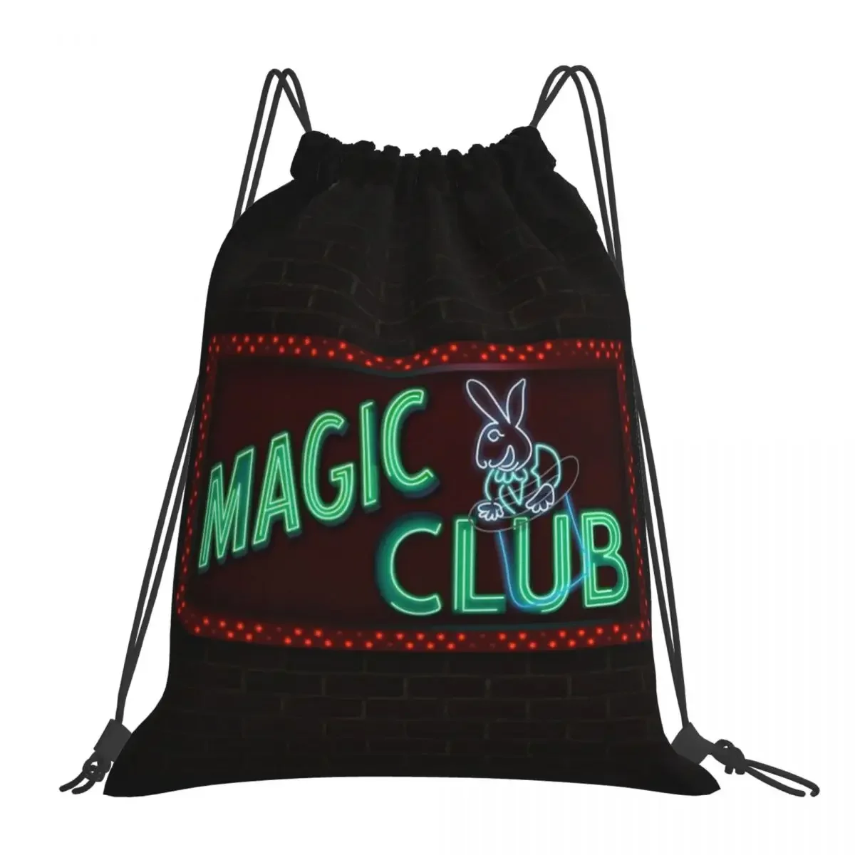 Mochilas Magic Club, bolsas con cordón portátiles a la moda, paquete con cordón, bolsa deportiva de bolsillo, bolsas para libros para hombre, mujer, estudiantes