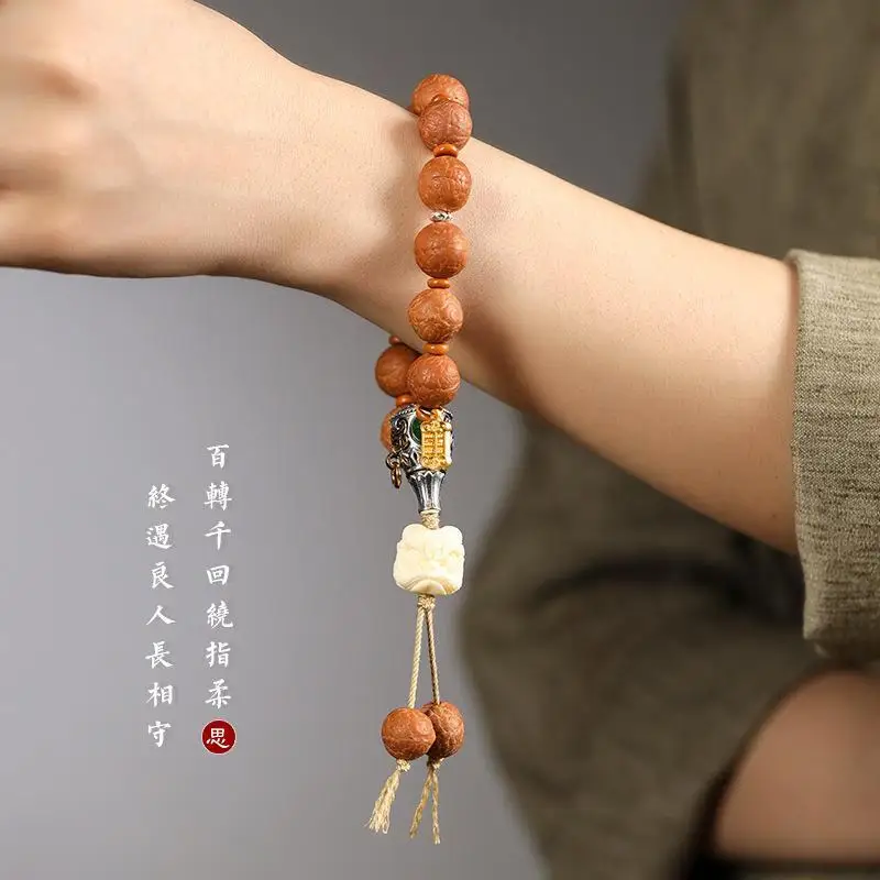

Браслет Бодхи с глазами Феникса, пара Вэнь, игра в китайское благословение, ручная веревка, ювелирные изделия на запястье, ручные бусины, персонализированные четки из бисера
