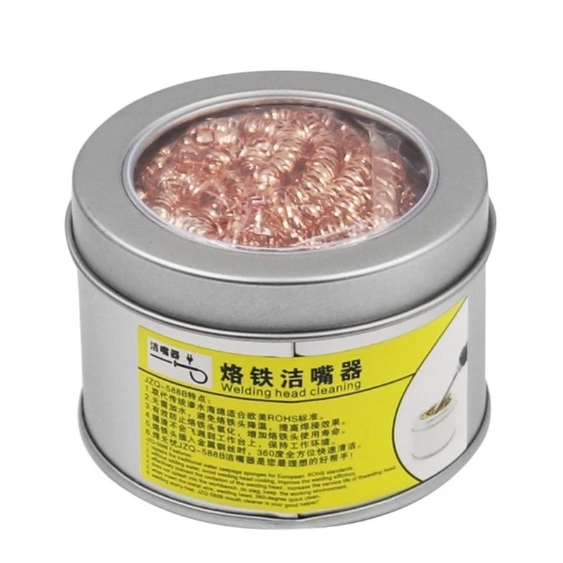 X37E Welding Soldering Iron Tip Cleaner Solder Tip Cleaning Copper Wire Sponges