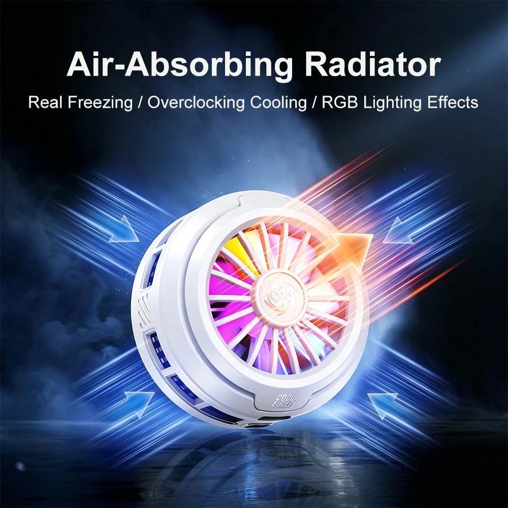 

K62 Universal Portable Magnetic Semiconductor Phone Cooler with RGB Lights Powerful Cooling Fan for Gaming New