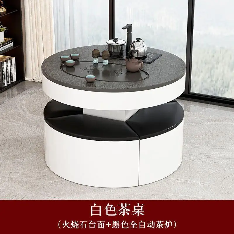 Household fire stone tea table intelligent automatic small integrated tea table and chair combination
