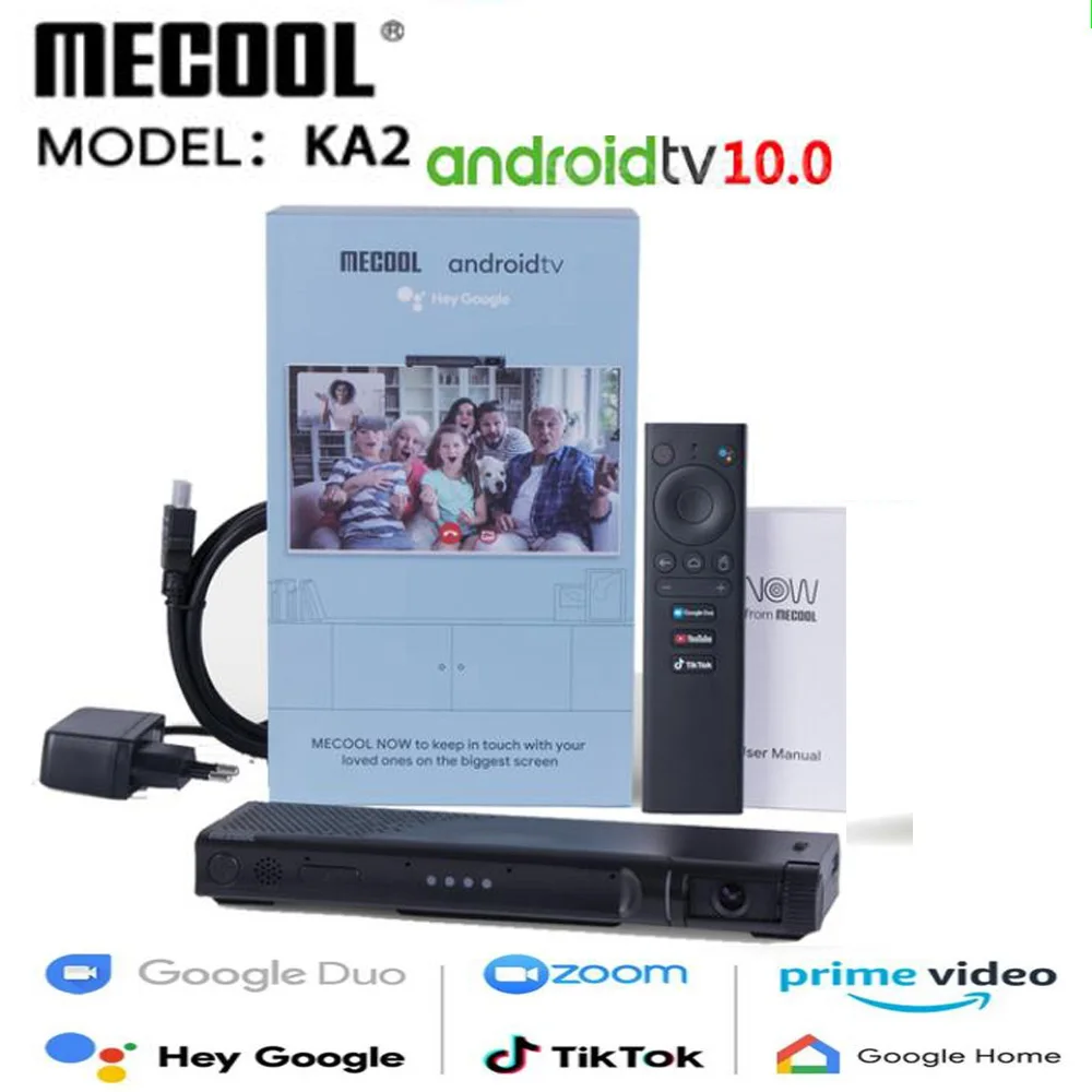 [Genuine]Mecool KA2 Smart TV Box With 1080P HD 4K Camera S905X4 AV1 Dual WIFI 4G 64G Media Player For Video Calling Live Speaker