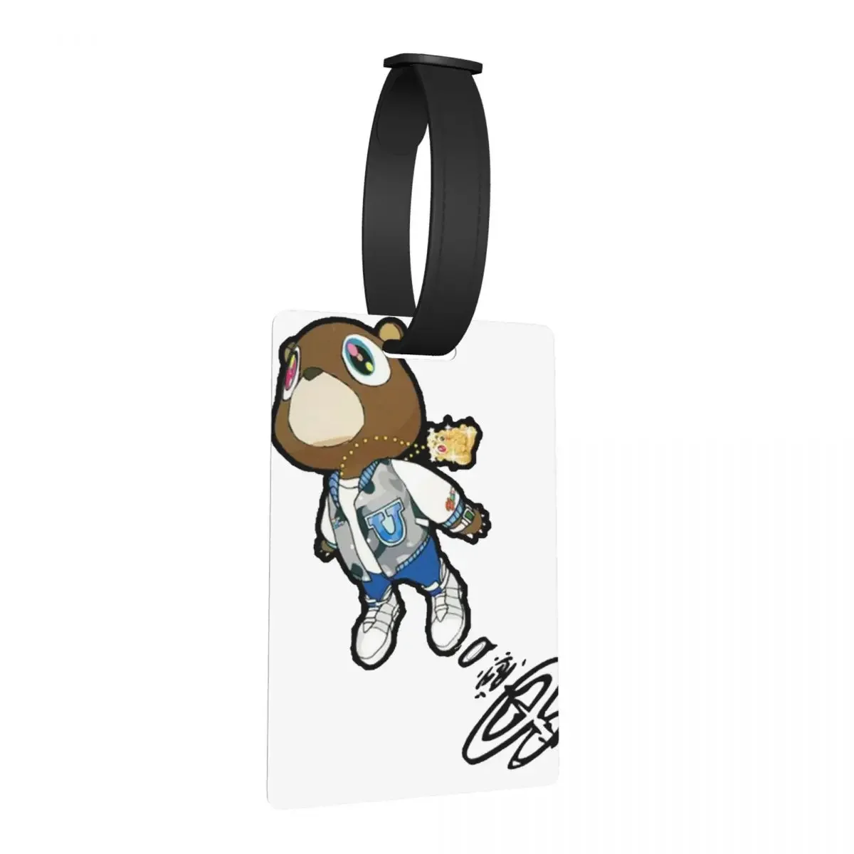 Kanye West Dropout Bear Chicago Vintage Graduation Luggage Tags Portable Baggage Boarding Tag Label Holder ID Name Address
