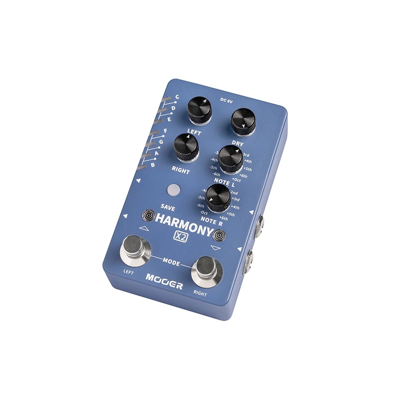 for Electric Guitar Harmony X2 Guitar Effects Pedal up to 12 Pitches Each Pitch has 11 Harmony Modes Professional Stereo