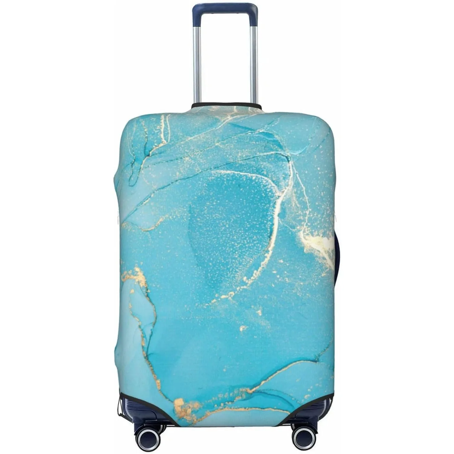 

Бирюзовый бирюзовый мрамор Чехлы для чемоданов для багажа Эластичная моющаяся защита для багажа Защитный чемодан для путешествий