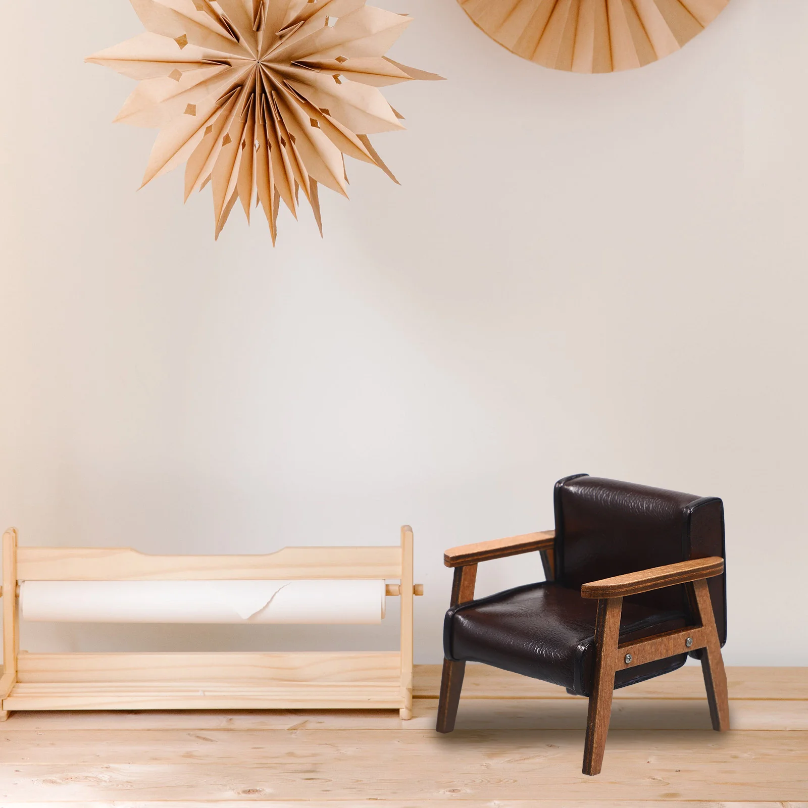 Chaise de canapé en bois l'inventaire, modèle de meubles de maison, mini canapé, chaise décorative