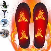USB Electric Heated Insole Size Adjustment Cuttable Heating Shoe Inserts Foot Warmers For Winter Skiing Camping Cycling Climbing