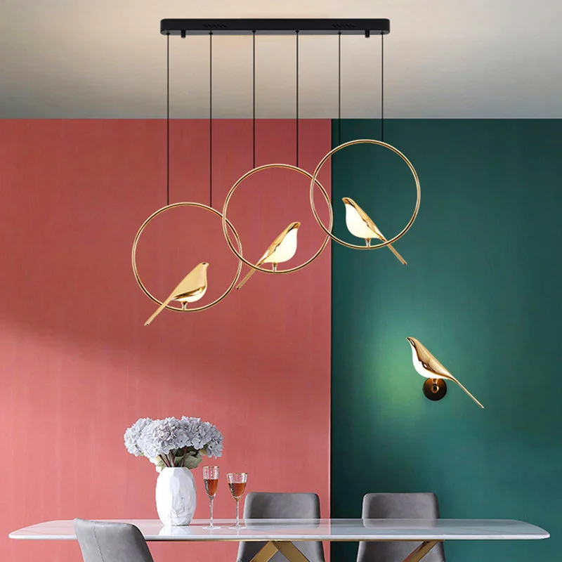 

OUFULA Nordic Pendant Lamp Postmodern Vintage LED Bird Light Creative Design Decor For Home Study Dining Room Bedroom