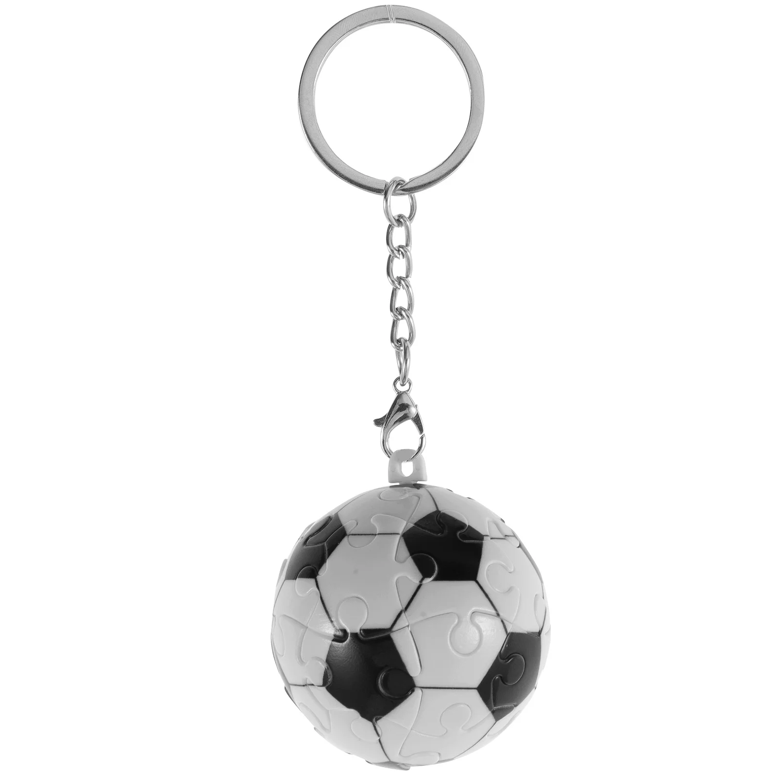 

Puzzle Sports Ball Design Keychain Plastic Lightweight Durable Creative Backpack Hanging Decorative Sports Ball Shaped Pendant