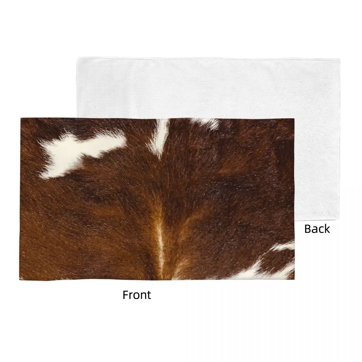Custom Stylish Cow Fur Cowhide Texture Cow Skin Print Patter Soft Face Towel Quick Dry Pool Bath Cotton Towels Absorbent