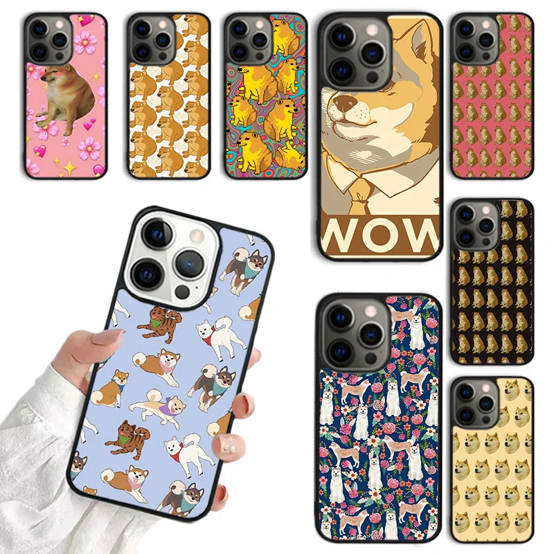 Animal Cute Dog Akita Protective Phone Case For iPhone 15 16 11 12 13 14 Pro Max Mini Cover For iPhone Max 7 8 Plus Fundas