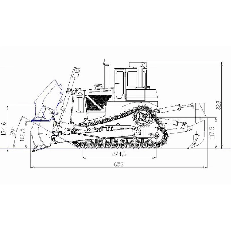 Toys DXR2 1/14 JDM-98 Metal Hydraulic RC Bulldozer Radio Sound ESC Motor Toucan Remoted Dozer Trucks Vehicle Cars Model TH18486