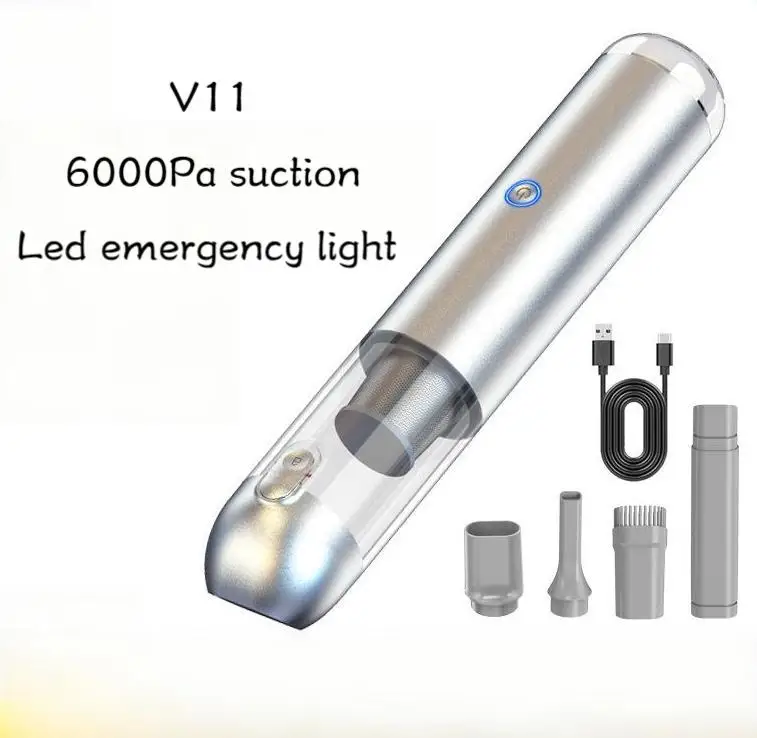 

Portable Automatic Vacuum Cleaner, Cordless, Rechargeable Battery, USB 12V, High Power, Strong Suction, Handheld Mini Car Vacuum for Home and Car