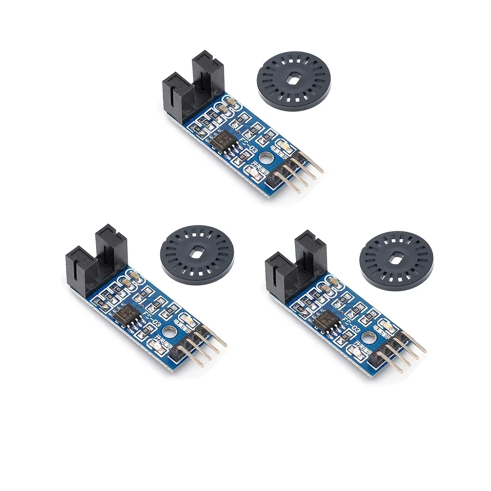 3Pcs Speed Sensor Module Slot-type IR Optocoupler LM393 For Arduino Groove Coupler Sensor 3.3V-5V Connect Relay Buzzer Module
