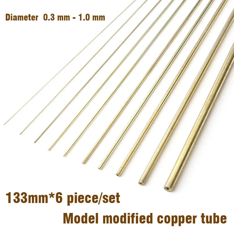 Model DIY Retrofit  Copper Tube  Brass Rod 0.3mm-2.0mm For Modeling Accessories Mecha Tanks Firearms  Hobby Upgrade Accessory