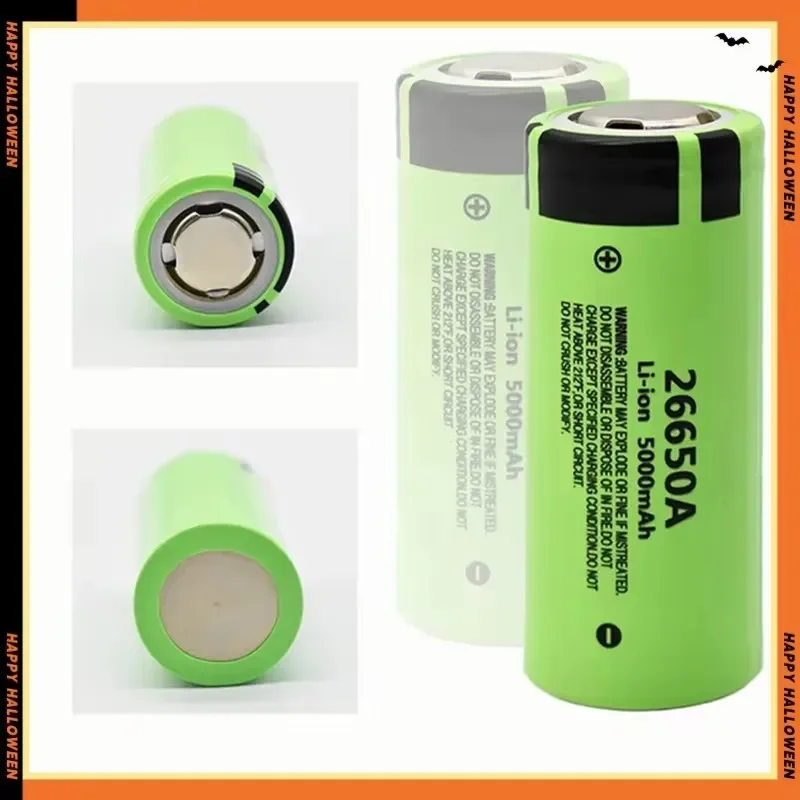 3.7v 5000mAh  26650 Battery 20A Discharge High Capacity Lithium Ion Rechargeable Battery 26650-50A for Flashlight Etc