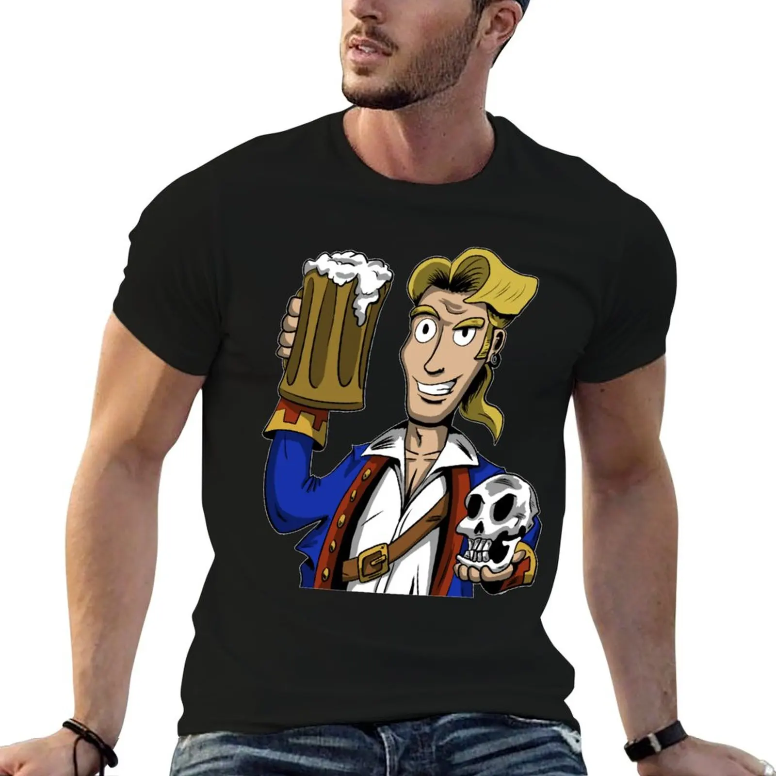 Guybrush Threepwood Classic T-Shirt T-Shirt customs plus size tops black t shirts for men