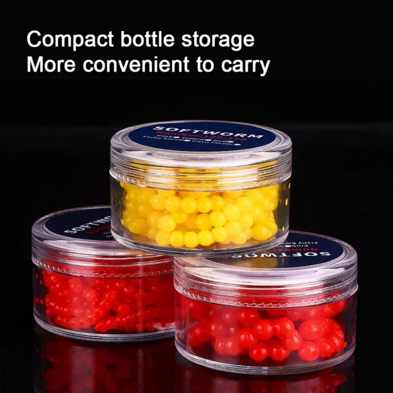 TPR Floating Fishing Baits Beads, Strawberry & Corn Scent So