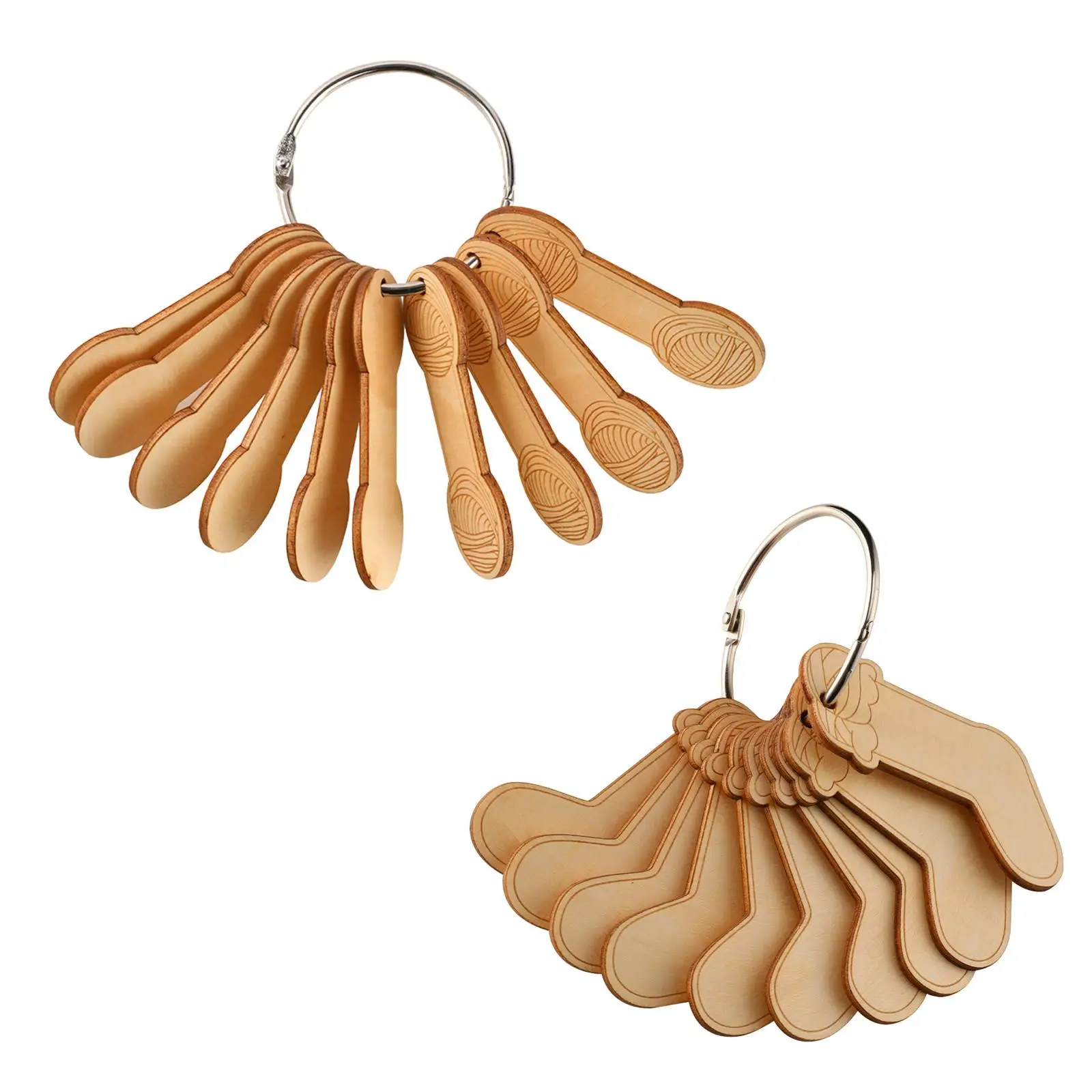 10pcs Wooden Bobbin Winding Board Practical Crafts Thread Rack Floss Drop Holder