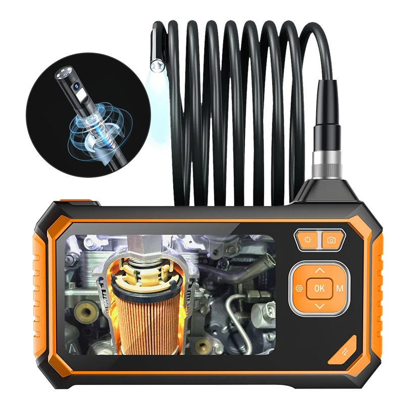 ANESOK 113 Pro Dual Lens Borescope Inspection Camera Portable Industrial Endoscope 1080p Phone Videoscope with Light Source