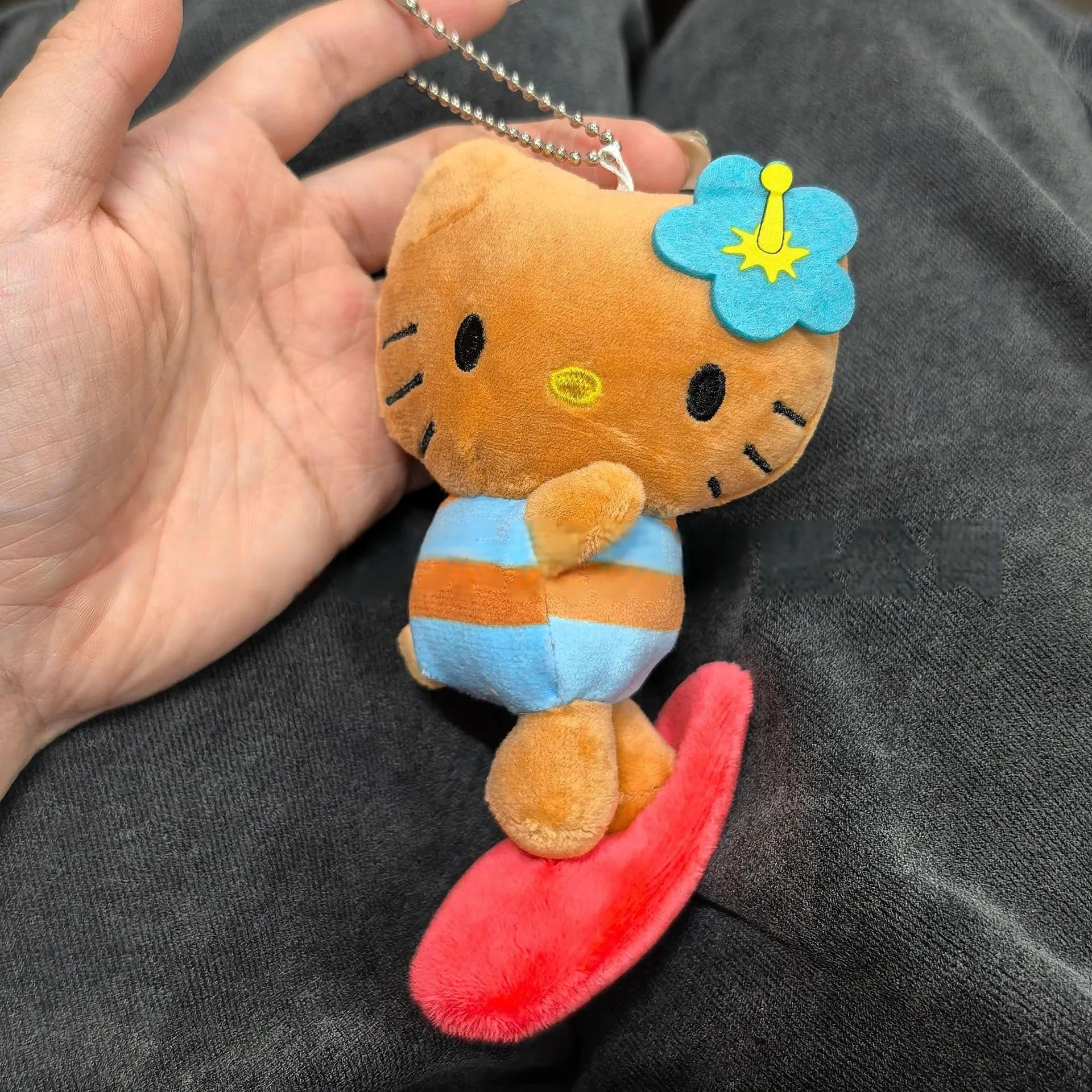 Sanrio hello kitty boneca de pelúcia chaveiro amor nó kitty gato bonito dos desenhos animados chaveiros saco acessórios ornamento presentes