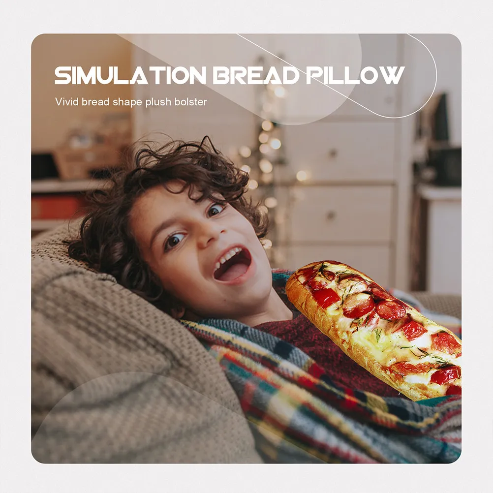 

1Pcs Creative Bread Shape Lumbar Cushion Simulated Bread Throw Pillow Soft Backrest Seat Cushion PP Cotton Filled Relaxing Home