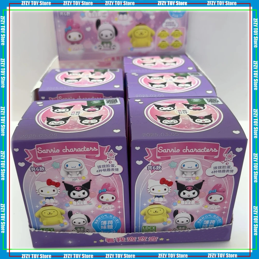 

Originate MINISO Blind Box Toys Sanrio Transforming Face Dolls Trendy Blind Box Collectable Face Cartoon Anime Toys Figure Gift