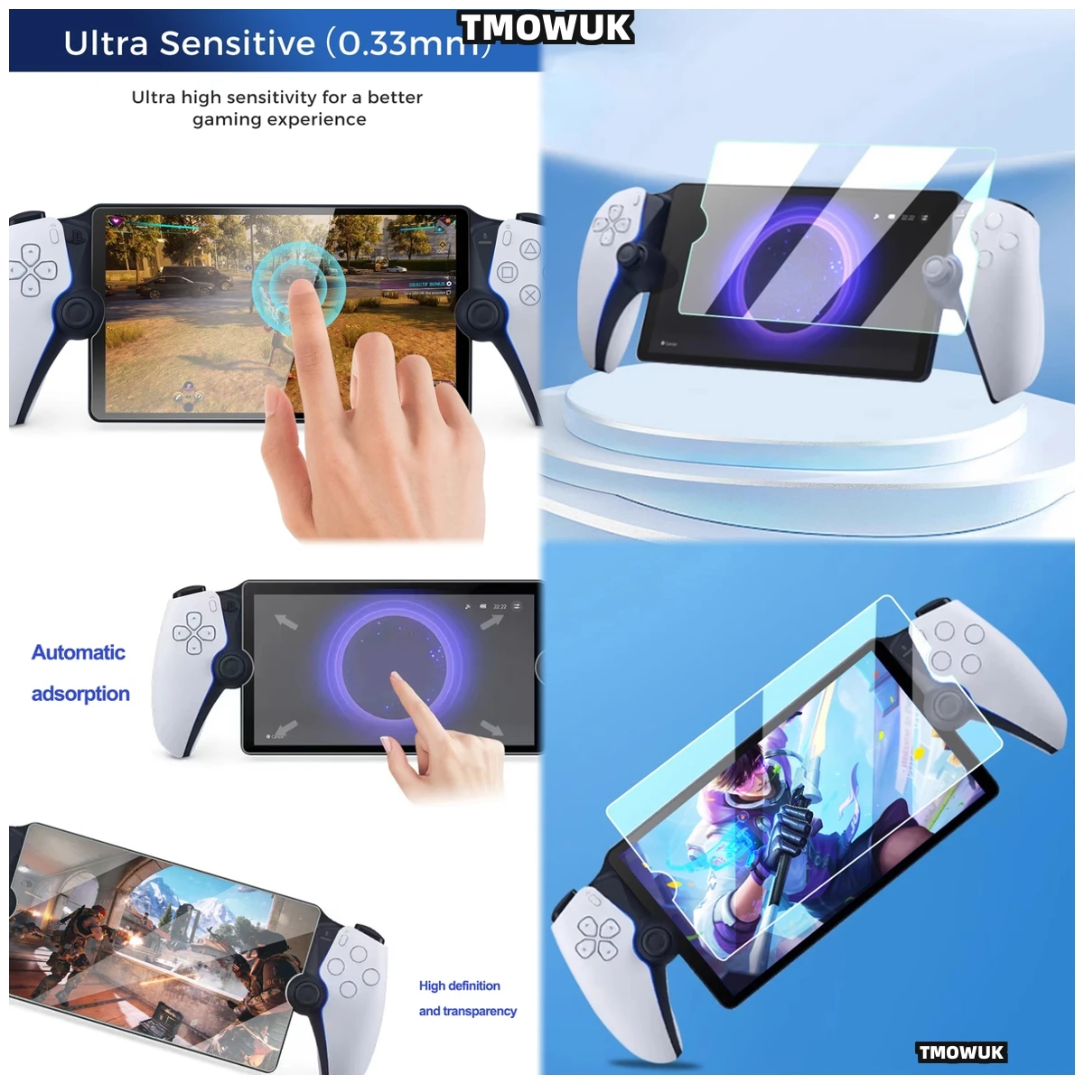 

Precision-Fit Glass Guard For Sony PlayStation Portable PS5, No Peeling Edges