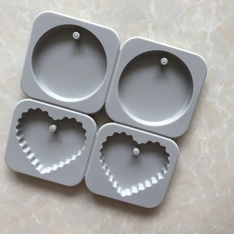 4 Sets of Round Love Silicone Aromatherapy Molds, High Temperature Resistant Plaster Mold XG1209