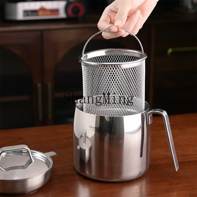 

CLL household stainless steel oil pot tank oil storage tank filter pot with residue artifact