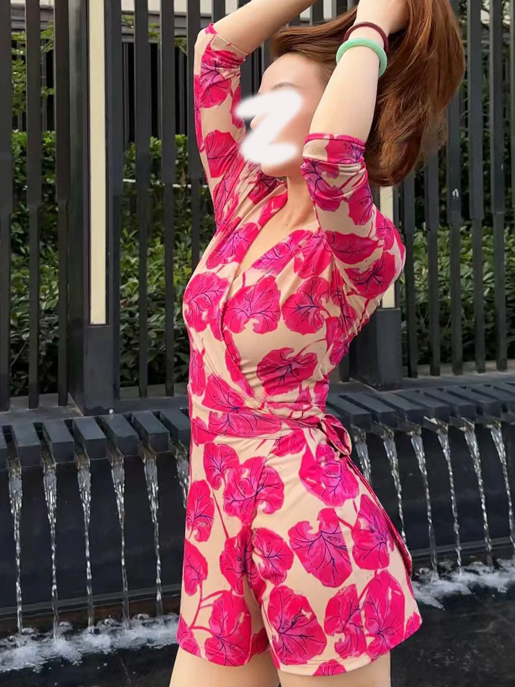 

Faionable Luxury One-Piece Suit High Waist Slimming Long Sve Women's Faionable Belted Straight Leg Jumpsuit Commute