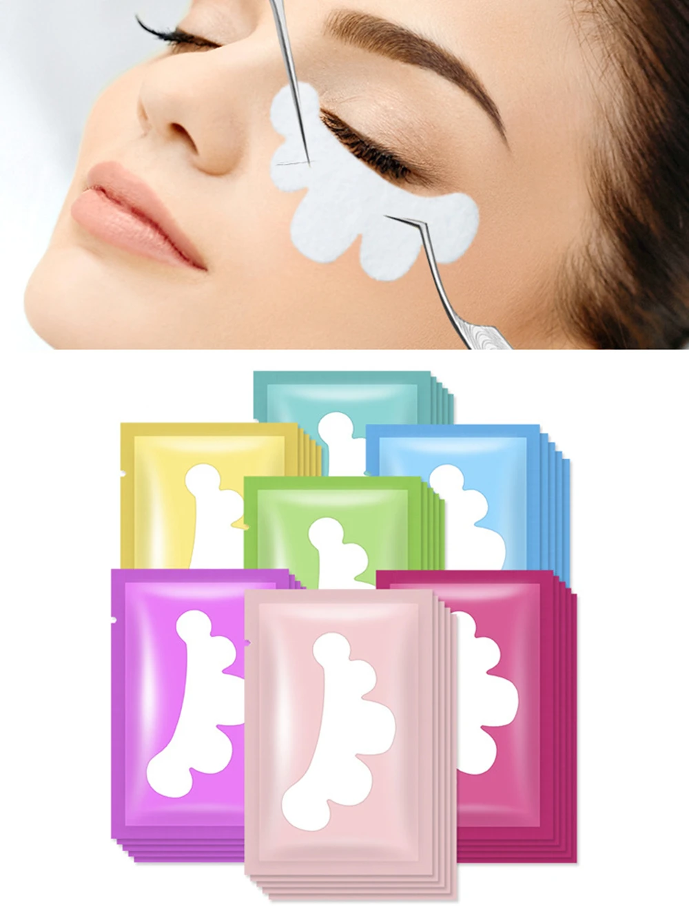 

100Pairs Lash Extension Eye Stickers Hydrogel Patches Grafting Eyelashe Under Eye Pads Eyelashes Extension Lashes Makeup Tools