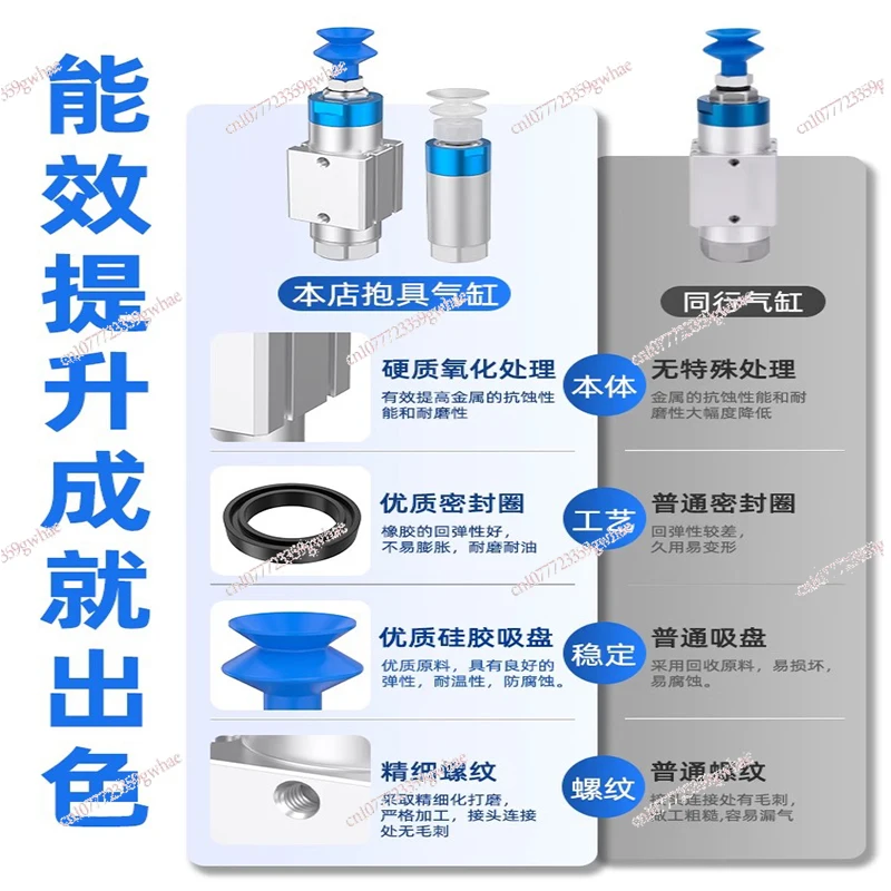 VFGD30-20-VP Single-acting Holding Cylinder Vacuum Adsorption Suction Cup Small Pneumatic Manipulator