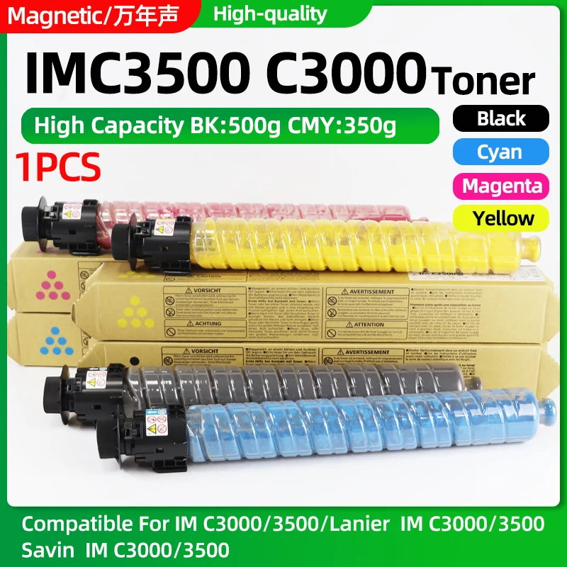 1PCS IMC3500 IM C3000 Toner Cartridge Compatible for Ricoh Aficio Lanier Savin IM C3000 C3500 IMC3500 IMC3000 Color Toner Powder