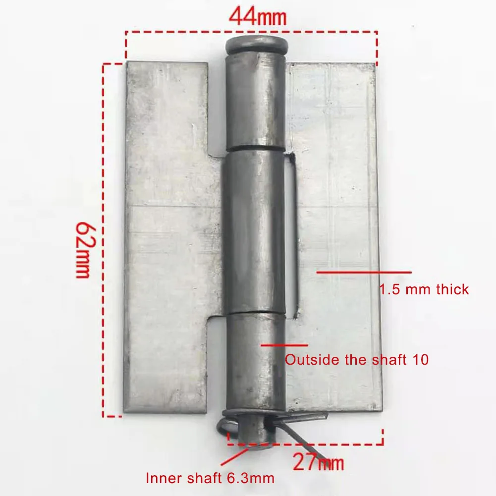Butt-welding Hinge Butt Welded Hinge for Doors Iron Material Set of 2 Hinges in Silver Color Butt-welding Hinge