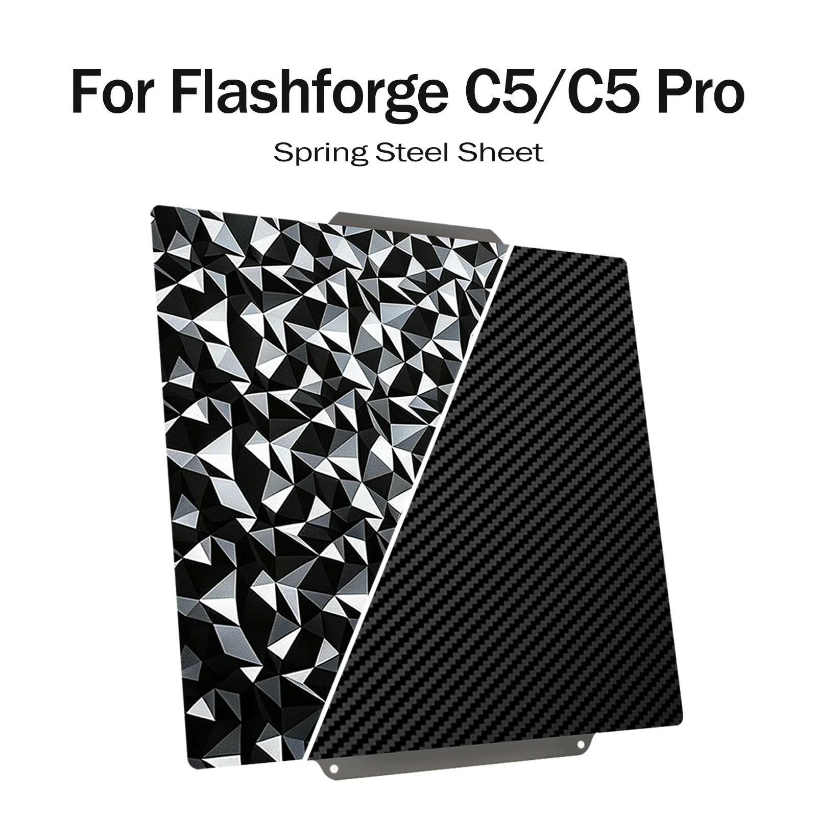 Двусторонняя термостойкая пластина (PEI/PEO/PET) для Flashforge Creator 5 / Creator 5 PRO, пружинный стальной лист C5 для подогреваемой платформы