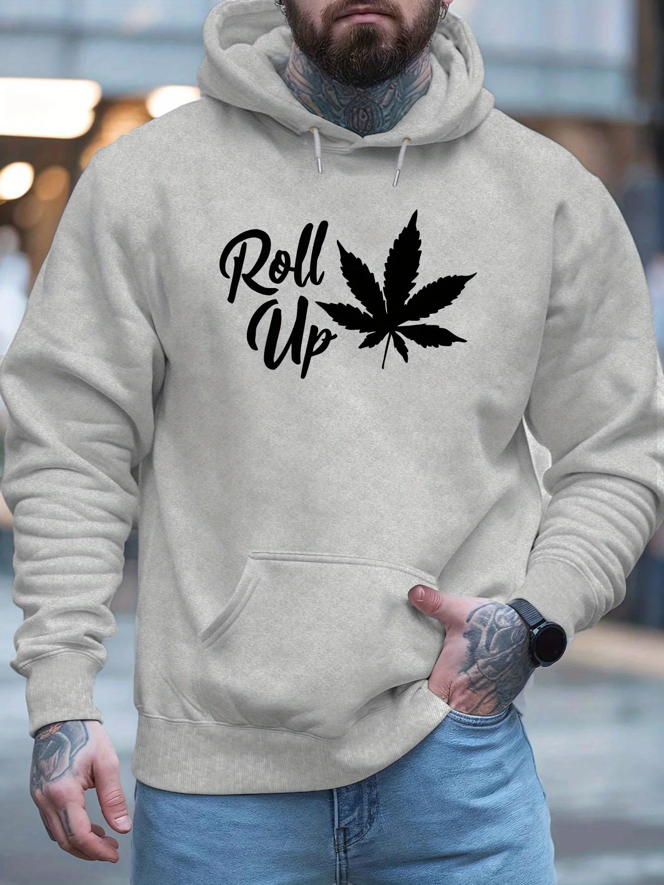 New style men's printed fleece pullover for autumn and winter, multi-functional spring-autumn oversizedhoodedfashionablepullover