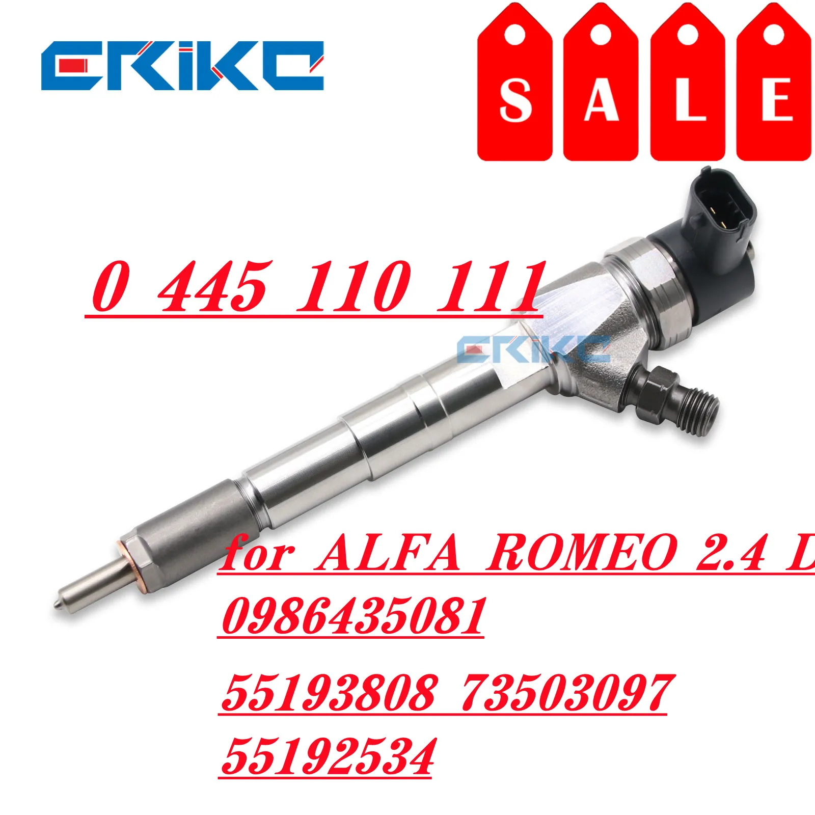 0445110111 Common Rail Injector Nozzle 0 445 110 111 Diesel Inyector 55193808 73503097 55192534 for ALFA ROMEO 2.4 D 0986435081