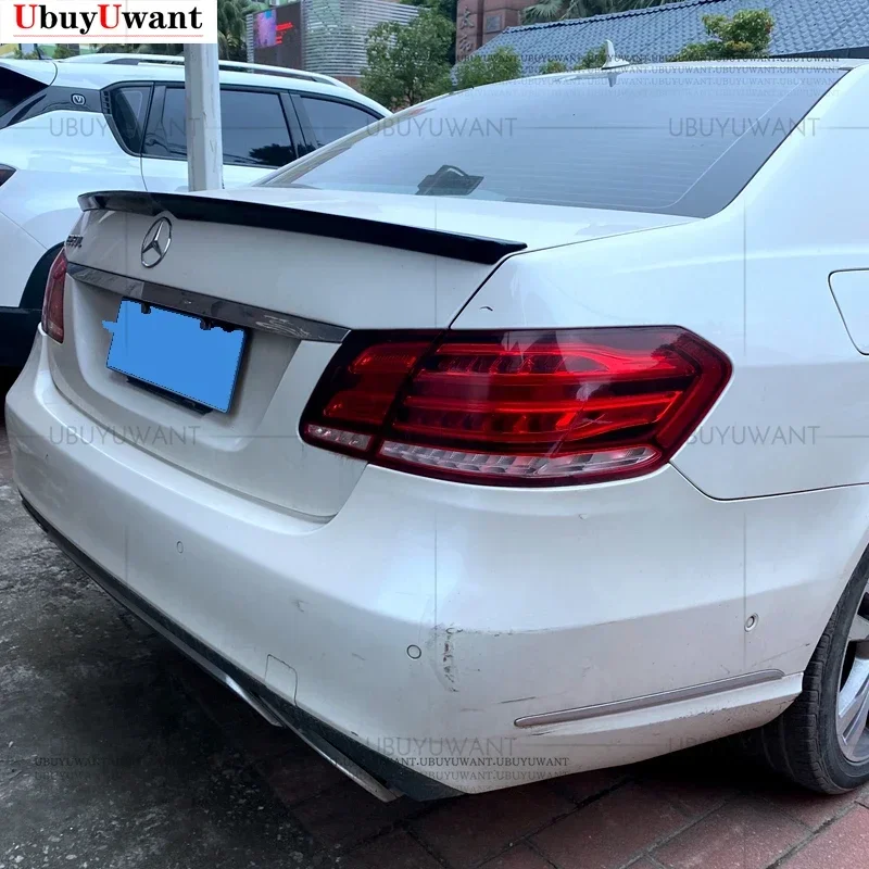 Spoiler For Mercedes W212 2008-2013 Rear Trunk Lid Car Tail Wings Glossy Black ABS Material Tuning Exterior Accessories Parts