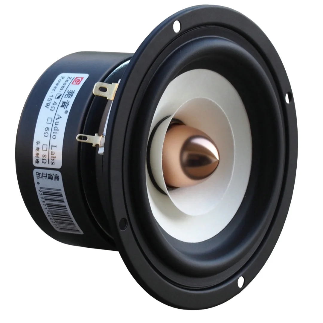 Audio Labs Top end 4\'\' Full Range Speaker unit Aluminum Bullet 2 Layer Paper Cone for DIY home theater