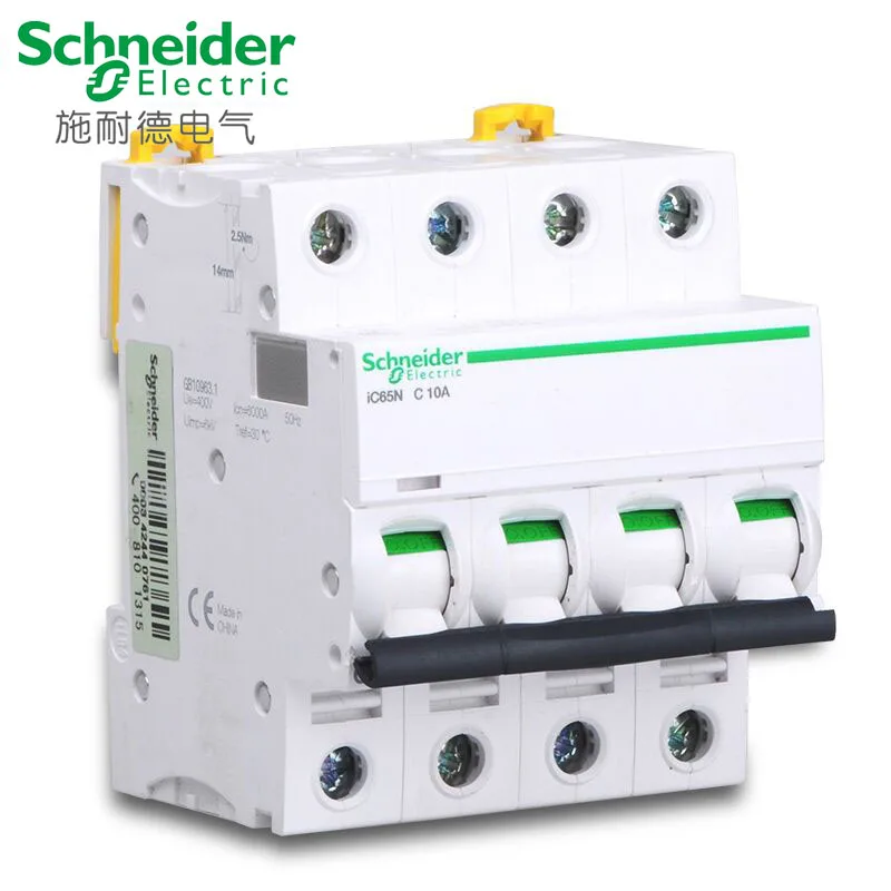 Schneider electric Mini Circuit Breaker iC65N 1p 2p 3p 4p C type 1A 2A 4A 6A 10A 16A 20A 25A 32A 40A 50A 63A Circuit Breaker MCB